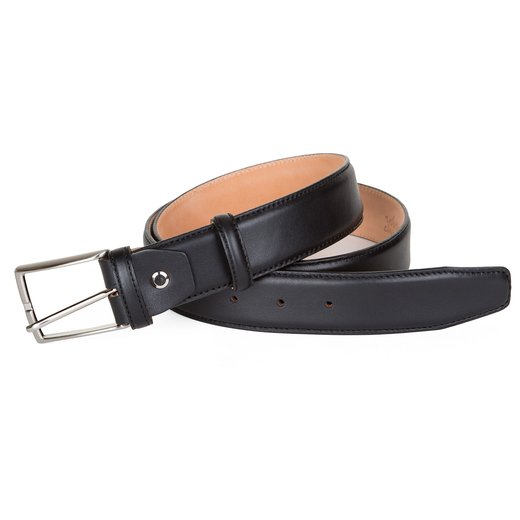 Stitched Edge Leather Dress Belt-essentials-Fifth Avenue Menswear