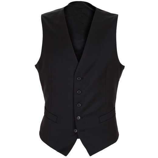Mighty Black Wool Waistcoat-suit sale-Fifth Avenue Menswear