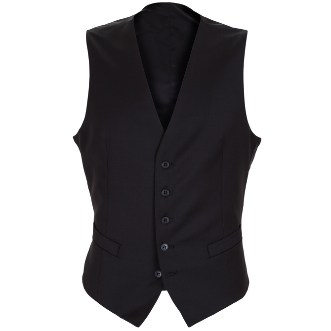 Mighty Black Wool Waistcoat