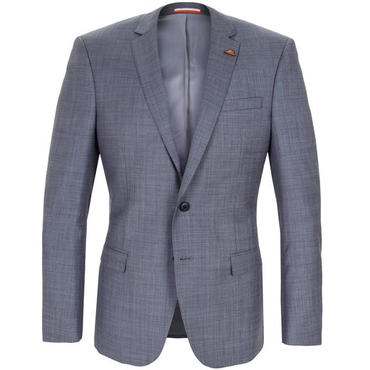 Lithium Grey Sharkskin Wool Suit Jacket-suit sale-Fifth Avenue Menswear