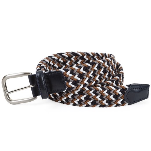 Multi-Coloured Elastic Webbing Belt-Fifth Avenue Menswear