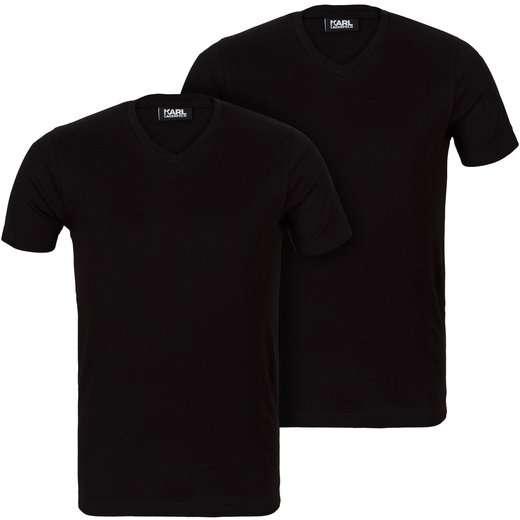 Luxury Cotton 2 Pack V Neck T-Shirt-essentials-Fifth Avenue Menswear