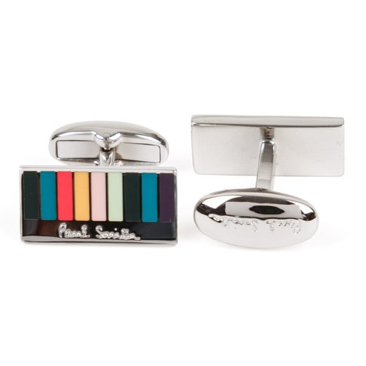 Multi-Stripe Logo Cufflinks-work-Fifth Avenue Menswear