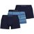 3 Pack Navy & Stripe Trunks