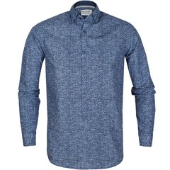 Casarano Micro Leaf Print Pull-Over Casual Shirt-FA2 Online Outlet Store