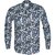 Clock Face Print Stretch Cotton Shirt