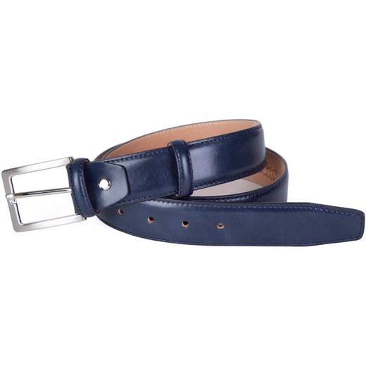Leather Stitched Edge Dress Belt-essentials-Fifth Avenue Menswear