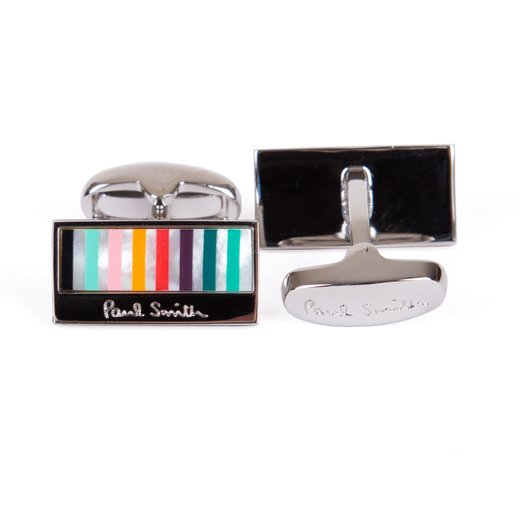 Mop Stripe Logo Cufflinks-gifts-Fifth Avenue Menswear