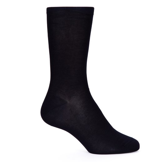 Luxury Fine Cotton Plain Dress Socks-essentials-Fifth Avenue Menswear