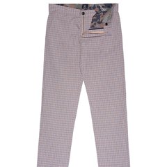 Slim Fit Charlie Mini Check Stretch Casual Trousers-FA2 Online Outlet Store