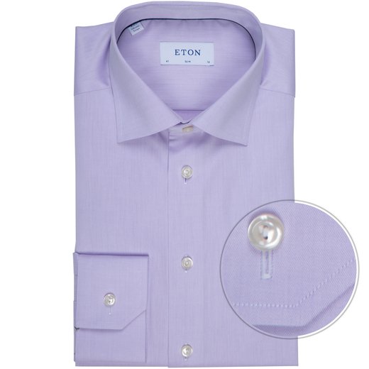 Slim Fit Luxury Cotton Twill Dress Shirt-essentials-Fifth Avenue Menswear