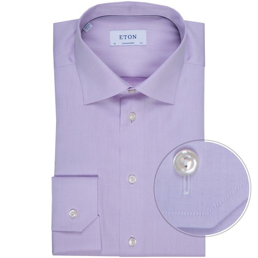 Contemporary Fit Luxury Cotton Twill Dress Shirt-essentials-Fifth Avenue Menswear