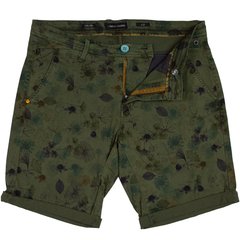 Camo Leaf Print Stretch Cotton Shorts-FA2 Online Outlet Store