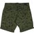 Camo Leaf Print Stretch Cotton Shorts