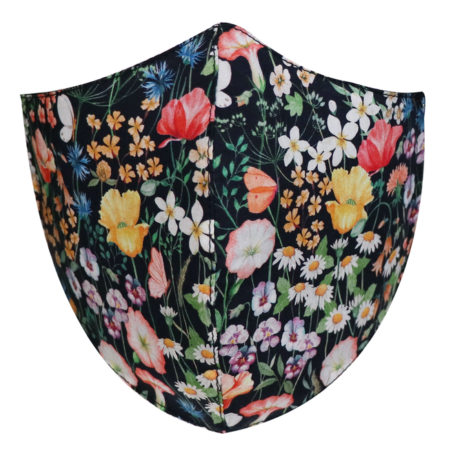 Adjustable Judes Garden Print Face Mask