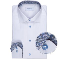 Slim Fit Luxury Twill Shirt With Coloured Buttons-FA2 Online Outlet Store