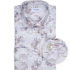 Slim Fit Luxury Cotton Crane Print Dress Shirt-FA2 Online Outlet Store