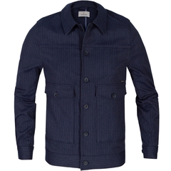 Slim Fit Pin Stripe Trucker Jacket-FA2 Online Outlet Store