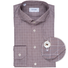 Slim Fit Textured Twill Check Dress Shirt-FA2 Online Outlet Store