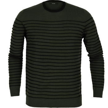 Slim Fit Wool Blend Stripe Pullover