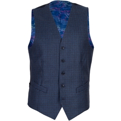 Mighty Teal Check Waistcoat-FA2 Online Outlet Store