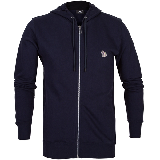 Zip-Up Hoody Sweat With Zebra Logo-essentials-Fifth Avenue Menswear