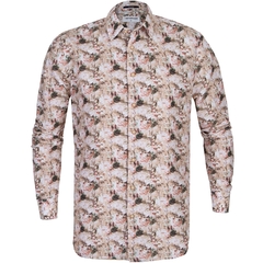 Slim Fit Floral Print Linen & Cotton Casual Shirt-FA2 Online Outlet Store