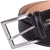 Wide Luxury Leather Contrast Edge Stitch Belt