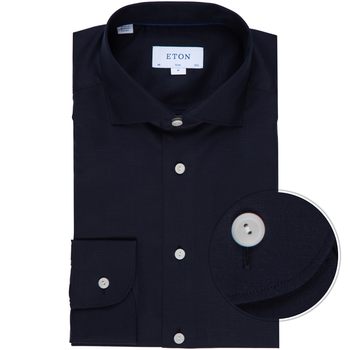 Slim Fit Cotton/Linen Dress Shirt