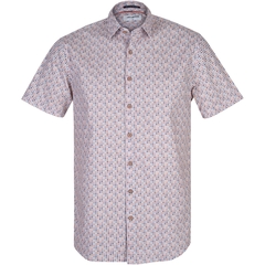 Geometric Print Stretch Cotton Shirt-FA2 Online Outlet Store