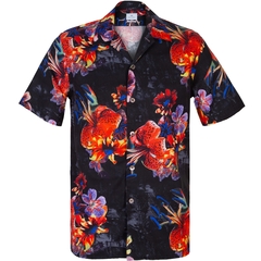 Classic Fit Bold Floral Print Short Sleeve Shirt-FA2 Online Outlet Store