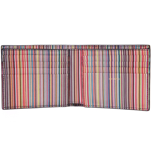 Signature Stripe Interior Billfold Wallet-back in stock-Fifth Avenue Menswear