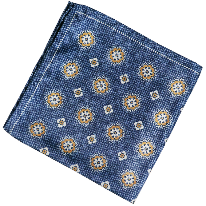 Geometric Pattern Silk Pocket Square