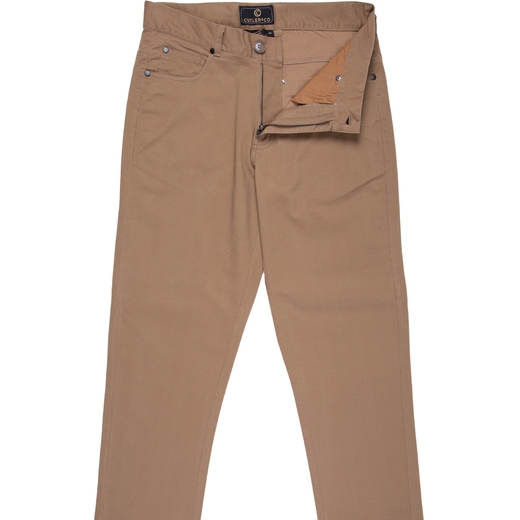 Terry Micro Check Stretch Cotton Jean-jeans-Fifth Avenue Menswear