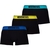 Damien 3 Pack Colour Waistband Trunks