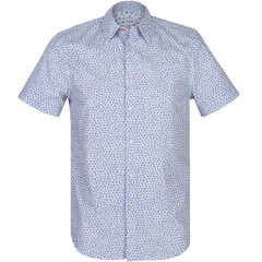 Tailored Fit Small Flowers Print Short Sleeve Shirt-FA2 Online Outlet Store