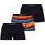 3 Pack Artists Stripe & Plain Trunks