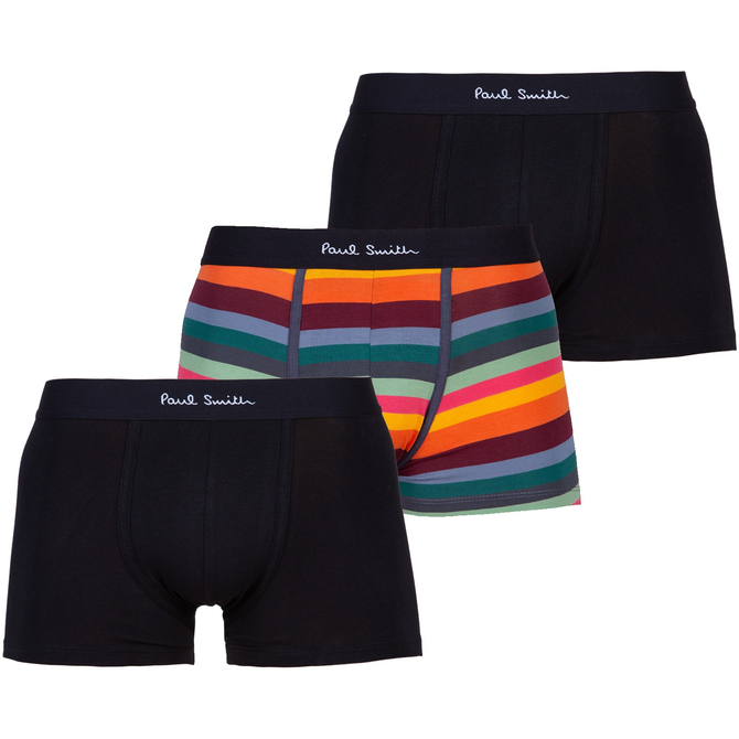 3 Pack Artists Stripe & Plain Trunks