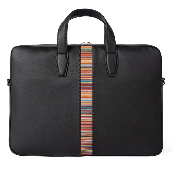 Signature Stripe Business Folio Bag