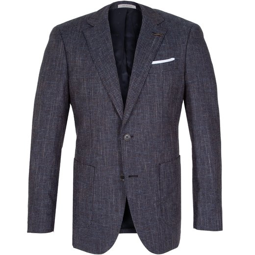 Guard Wool, Cotton & Linen Check Blazer-jackets-Fifth Avenue Menswear