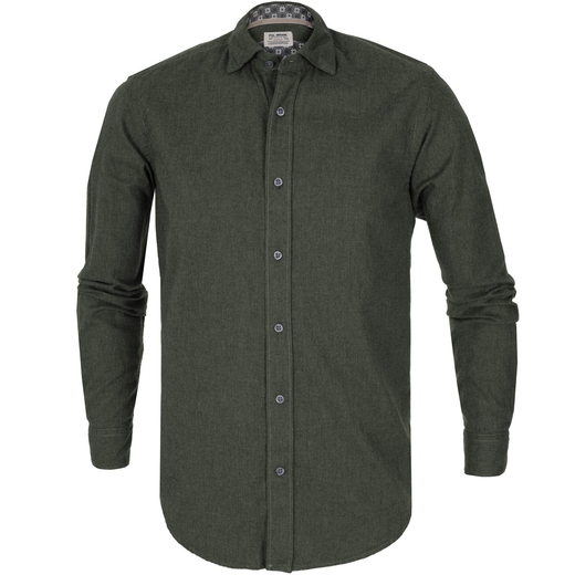 Treviso Melange Cotton Flannel Shirt-new online-Fifth Avenue Menswear