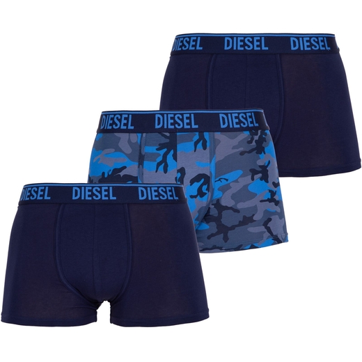 Damien 3 Pack Navy Camo Boxer Trunks-essentials-Fifth Avenue Menswear