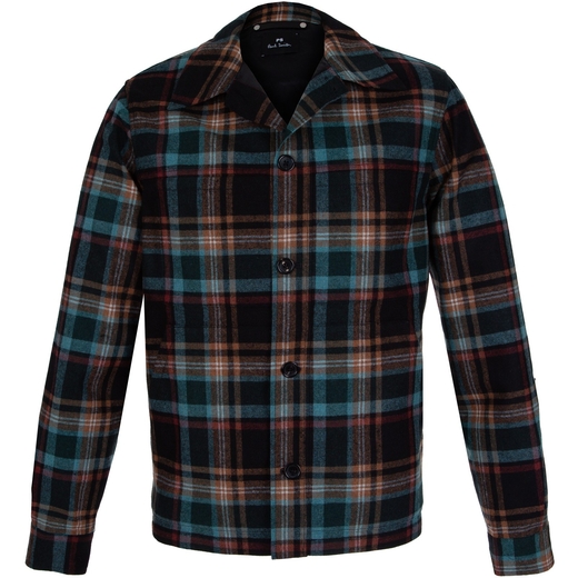 Check Wool Blend Water-Resistant Harrington Jacket-new online-Fifth Avenue Menswear