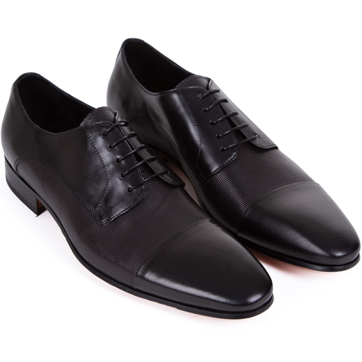 Zane Leather Toecap Derby Dress Shoe-wedding-Fifth Avenue Menswear