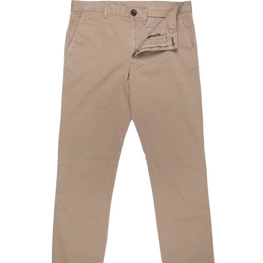 Slim Fit Stretch Pima Cotton Twill Chinos-trousers-Fifth Avenue Menswear