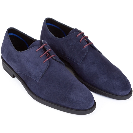 Bayard Navy Suede Derby Dress Shoes-party-Fifth Avenue Menswear