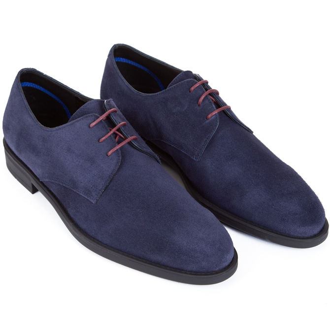 Bayard Navy Suede Derby Dress Shoes