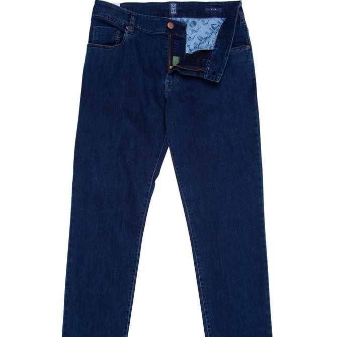 M5 Slim Fit Multi-Colour Stitch Denim Jeans