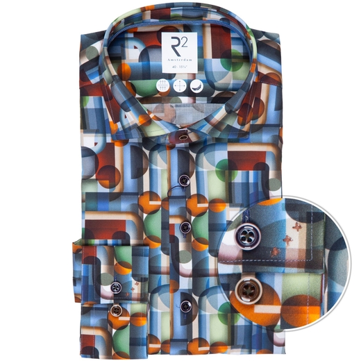 Retro Print Stretch Cotton Dress Shirt-new online-Fifth Avenue Menswear