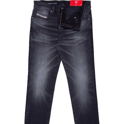 D-Strukt Slim Fit Aged Black Stretch Denim Jeans-new online-Fifth Avenue Menswear